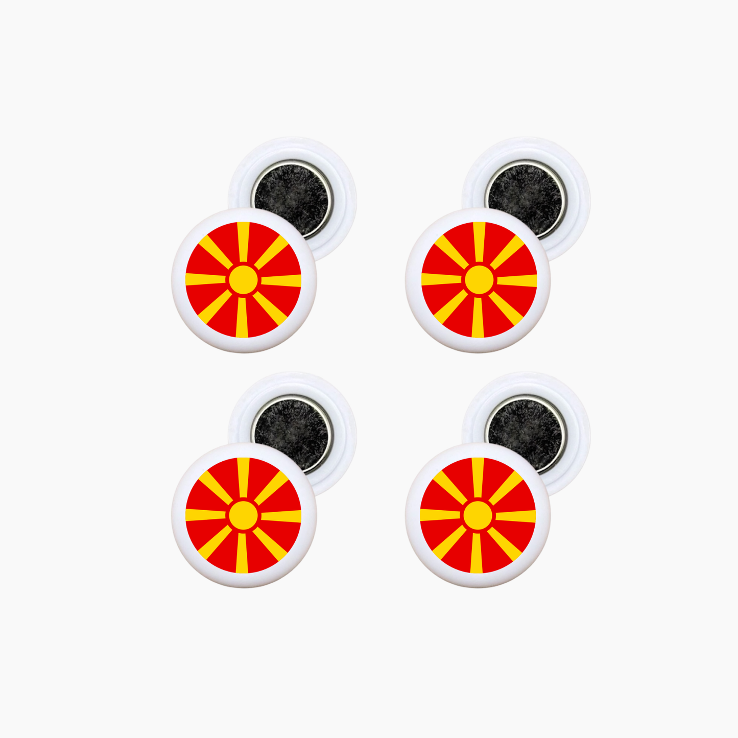 Sports Magnets - Flag North Macedonia
